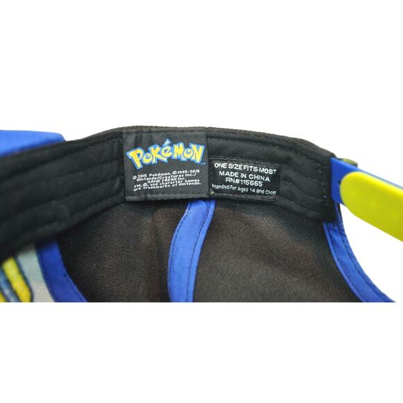 Pikachu Hat Official Pokémon Snapback Adjustable Embroidered Blue 2015 - Picture 6 of 6